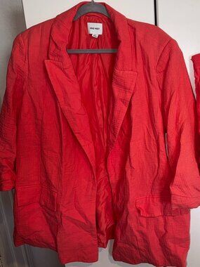 Women's Plus Nine West Summer Linen Blazer 2x NWT
